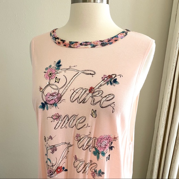 DISNEY Cinderella Pink Floral Graphic Split Back - Picture 2 of 7
